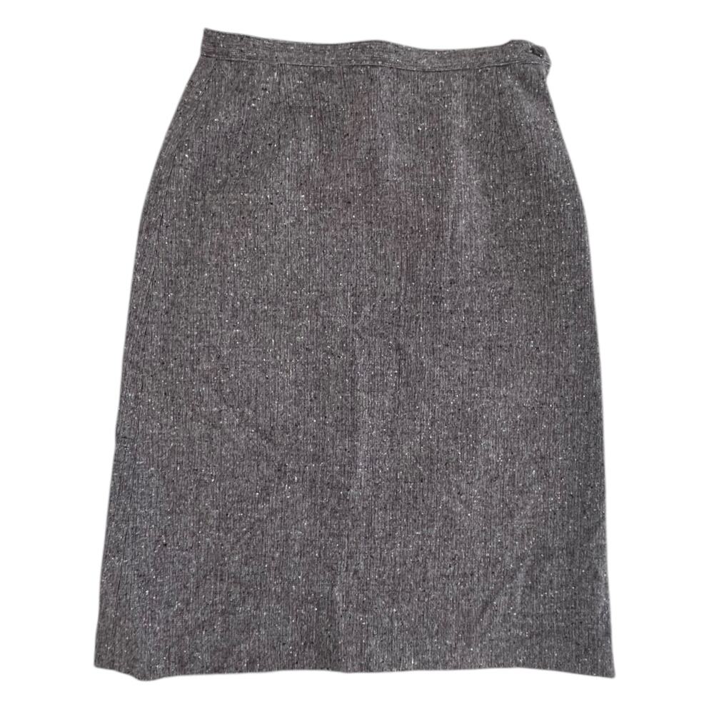 Vintage Pendleton Wool Brown Tweed Pencil Midi Lined Skirt | Womens Small